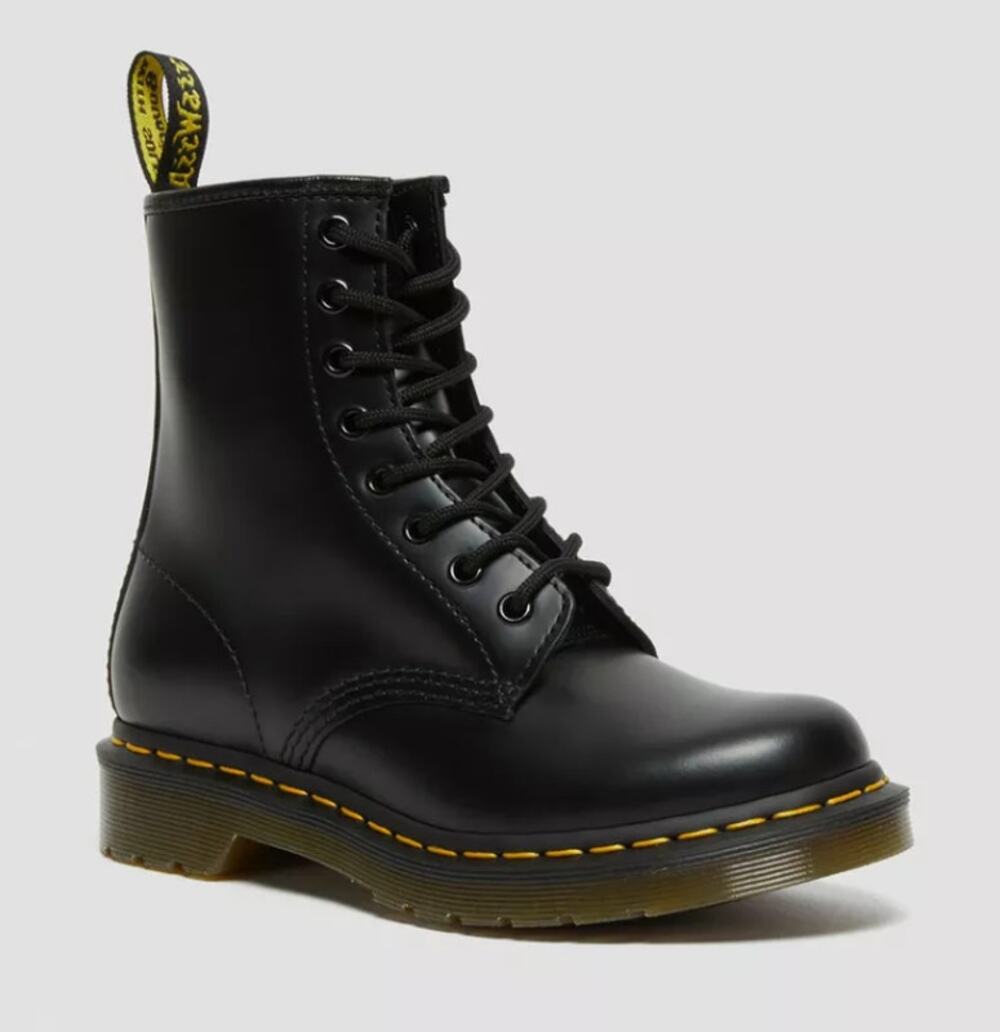 Dr. Marten's 1460 Smooth Leather Lace Up Ankle Boots Black Womens Size US 6 UK 4